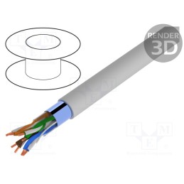 5 m x LAPP - 2170126 - Wire, F/UTP,UNITRONIC® LAN 200, 4x2x24AWG, 5e, solid, Cu, PVC, grey