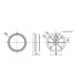 White LED lamp 12 24v trailer Zuk Niewiadow