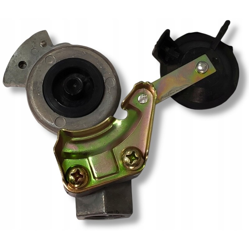 Black m22 soft pneumatic connector with valve