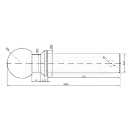 Hitch pin 200mm fi32 fi50 balls with hydrolider