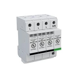 1 pcs : DS74US-120Y/G - Industrial Surge Protectors Din Rail AC Power Surge Suppressor, 70kA max, 208/120V Split Phase, 2P+GSG
