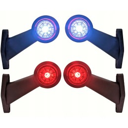 LED corner marker lamp, white and red, ft 009c 12 24v set