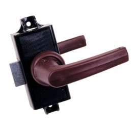 Bathroom lock and handle for a camper trailer