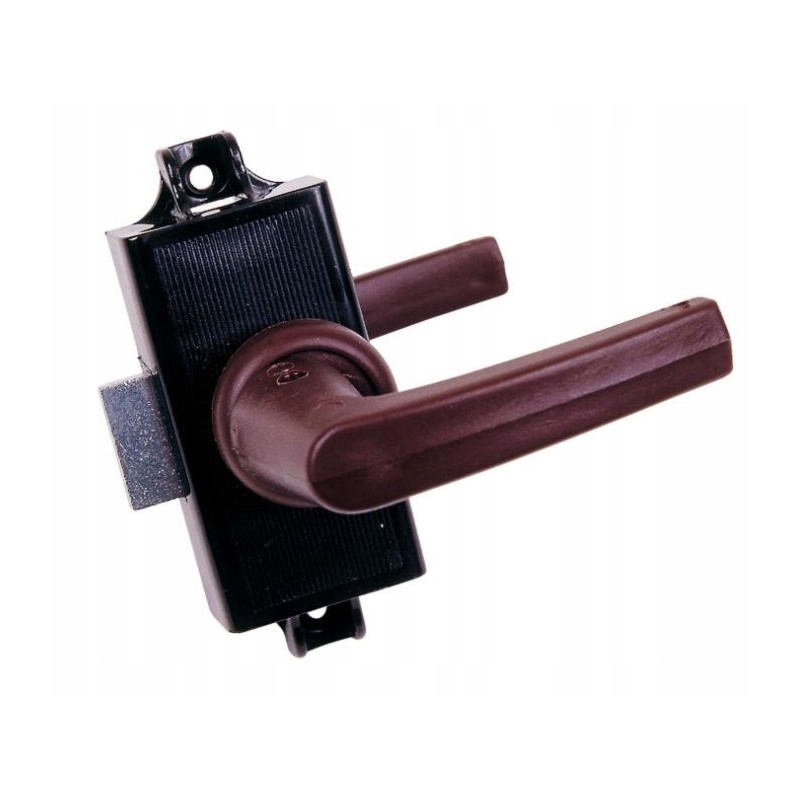 Bathroom lock and handle for a camper trailer