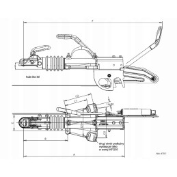 Overrun device, overrun brake for Knott 3000kg trailer