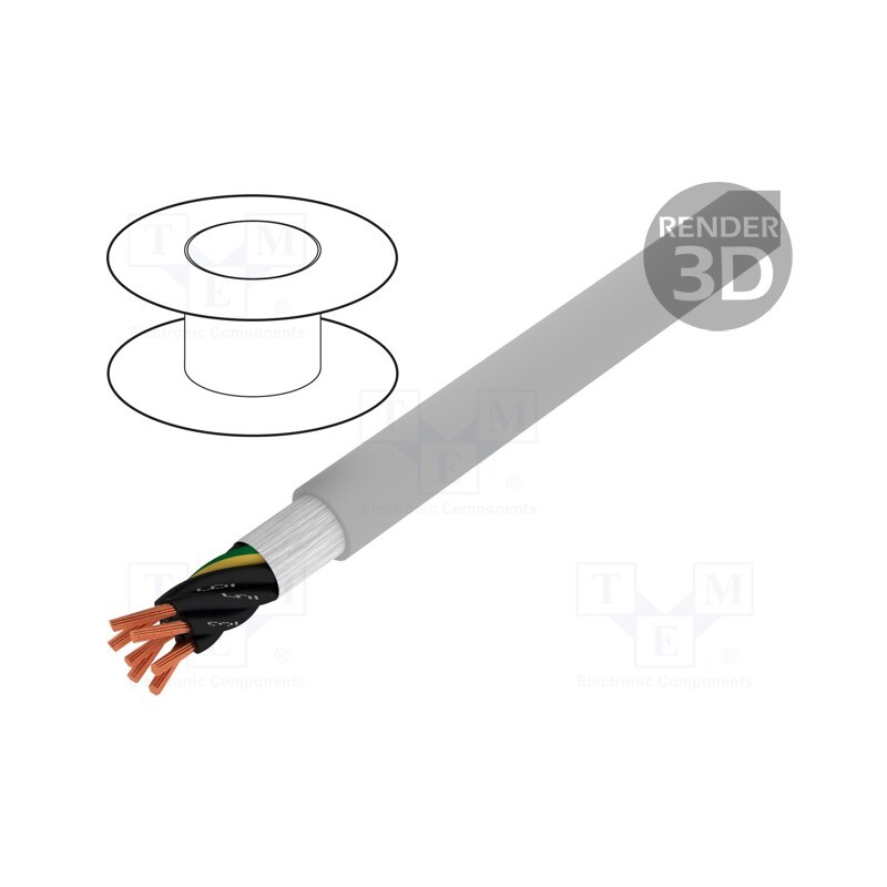 5 m x LAPP - 26134 - Wire: control cable, ÖLFLEX® FD CLASSIC 810, 7G1mm2, PVC, grey