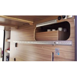 Airline rail cargo securing strip, 100 cm, aluminum