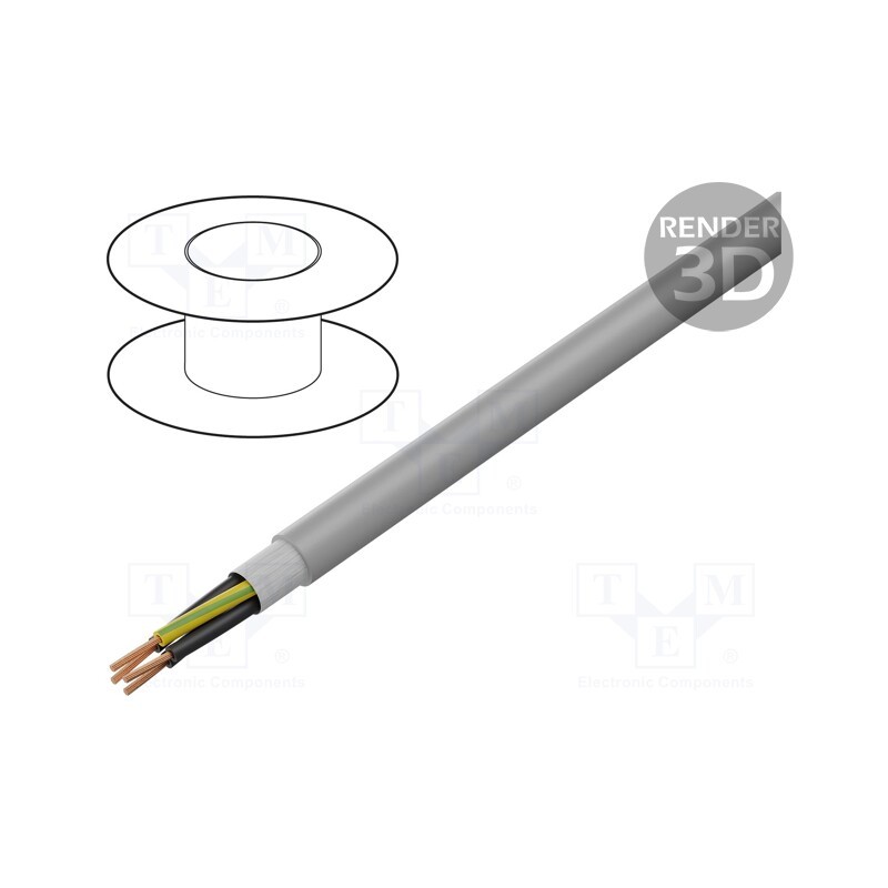 5 m x LAPP - 26302 - Wire: control cable, ÖLFLEX® FD CLASSIC 810 P, 4G0.5mm2, PUR