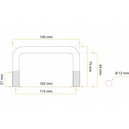 Square clamp m12 65 102 65 trailer mounting clamp clamp bracket
