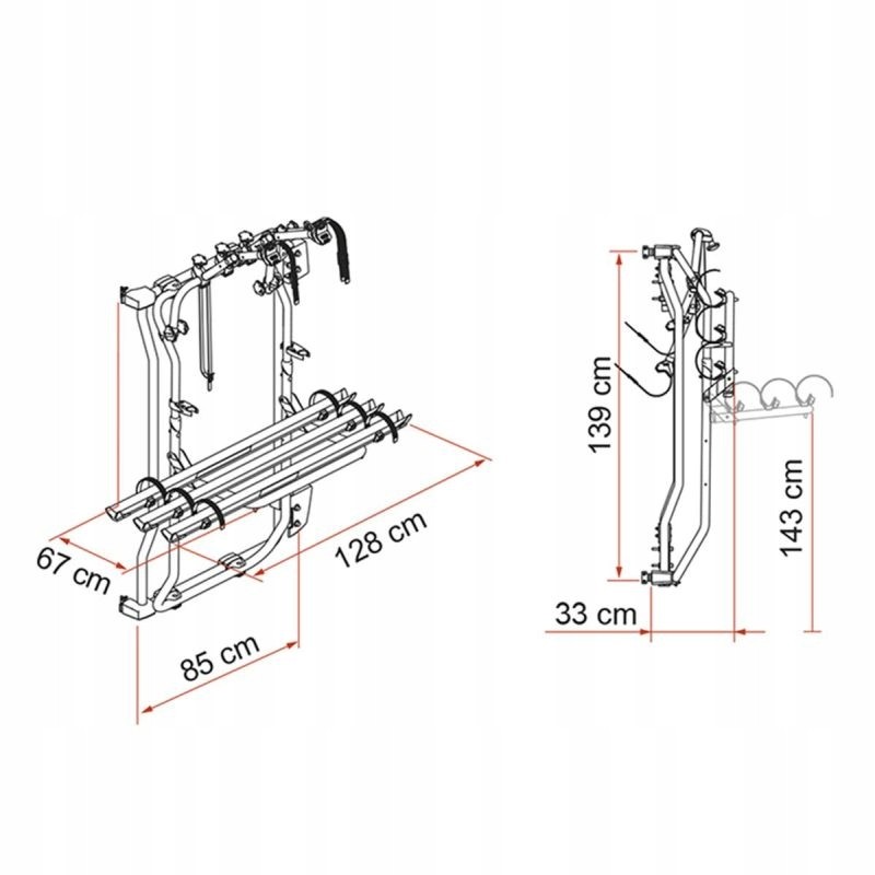 Carry bike ducato black fiamma bike rack