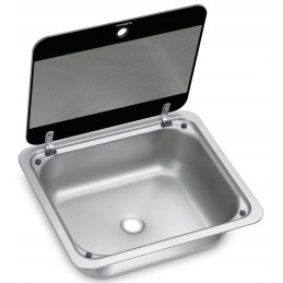 Sink with glass cover sng 4133 410x335mm dometic
