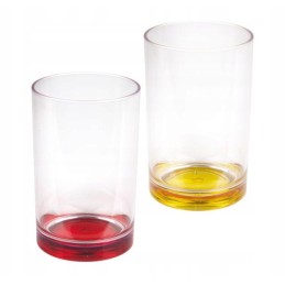 Glasses for camping drinks, 350ml, 2pcs, colored