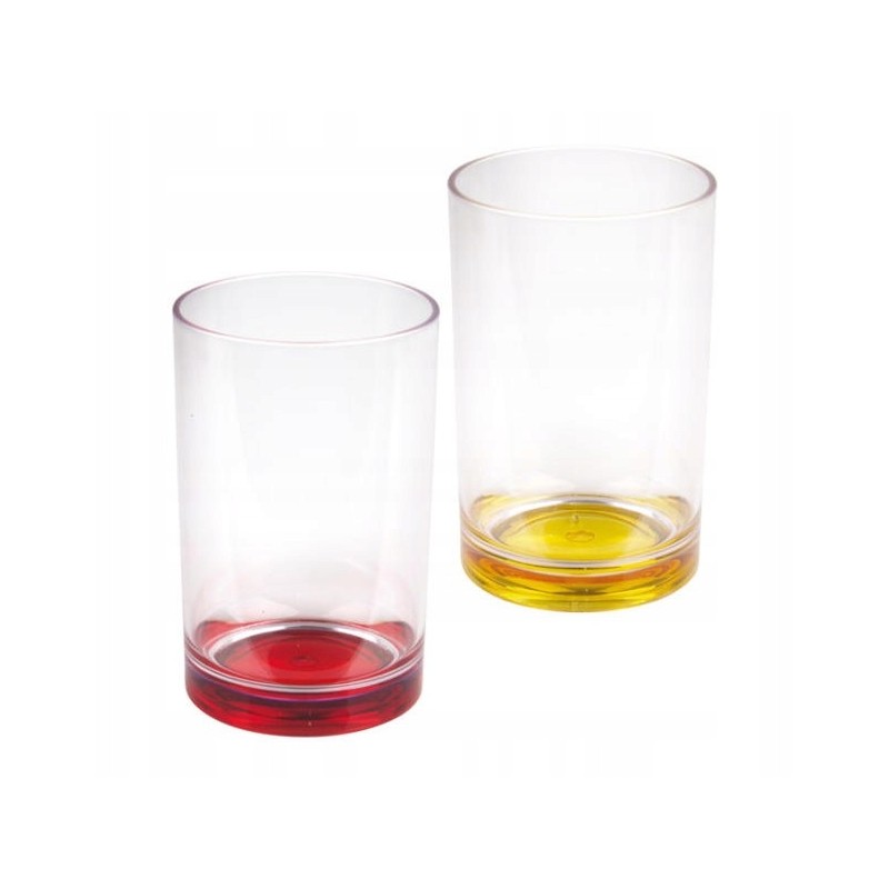 Glasses for camping drinks, 350ml, 2pcs, colored