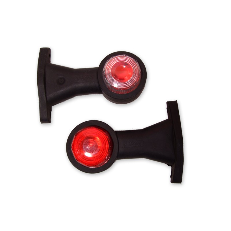 Marker on rubber, front and rear tow truck trailer