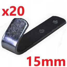 Hook, steel ship hook, medium, 15 mm, 20 pcs