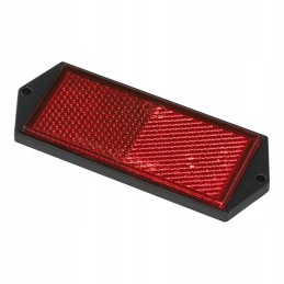 Rectangular reflector 10x4cm red for screws and rivets
