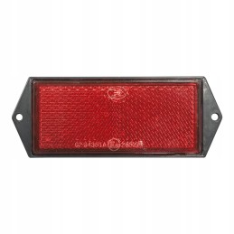 Rectangular reflector 10x4cm red for screws and rivets