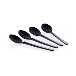 Quadrato black spoons for cups, 4 pcs, gime