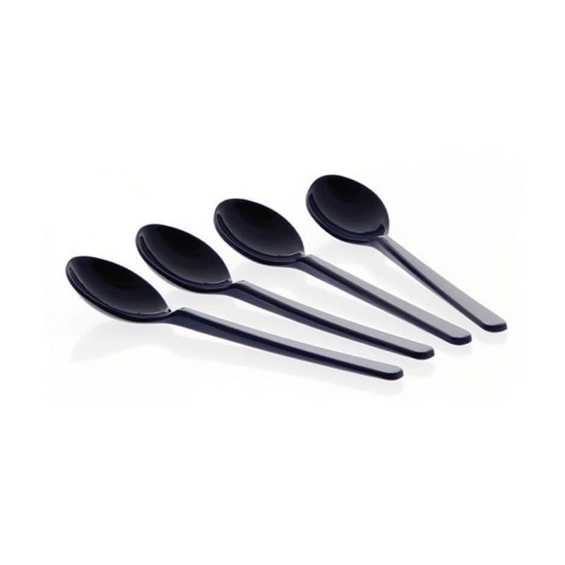 Quadrato black spoons for cups, 4 pcs, gime