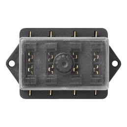 Universal fuse box, 4-fold, 12 24v