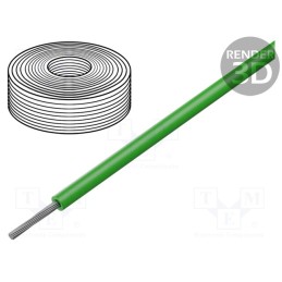 5 m x HELUKABEL - 23300 - Wire, SiF, 1x0.5mm2, stranded, Cu, silicone, green, -60÷180°C, 100m