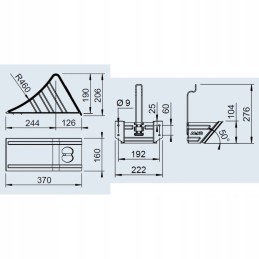 Metal wheel chock holder, alcove E46