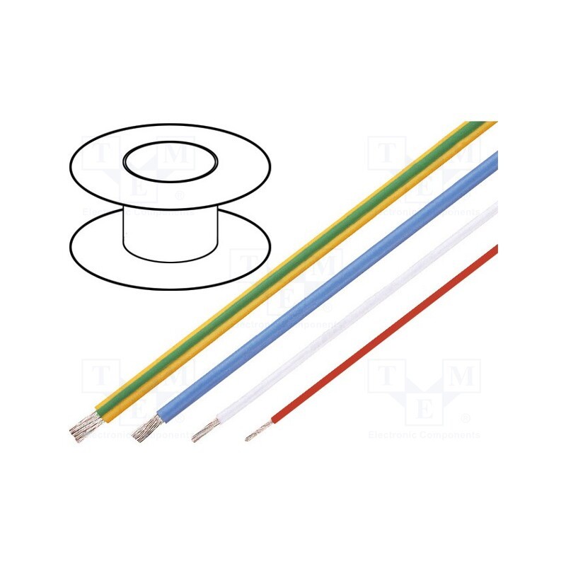 5 m x HELUKABEL - 51309 - Wire, HELUTHERM® 145, 1x1mm2, stranded, Cu, PO, black, -55÷145°C
