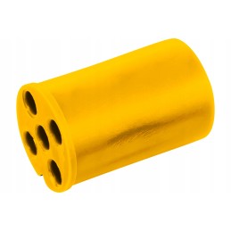 Aspock connector for trailer rear lights, 5 pin bayonet 12v yellow female