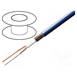 5 m x TASKER - C112 - Wire: microphone cable, 2x0.35mm2, blue, OFC, -15÷70°C