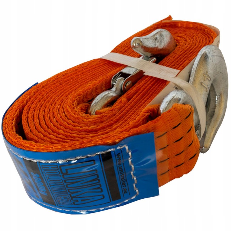 Towing rope with hooks 4 5 m 3 t, tape towing strap