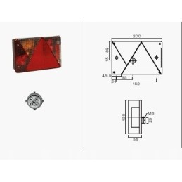 Set of aspock pl rear combination lamps for semi-trailers