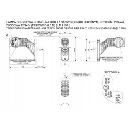 Three-function LED trailer marker lamp