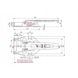 ZB04 steelpreess side lock for trailer