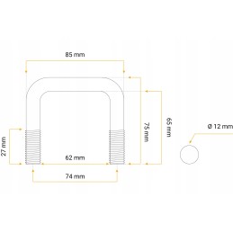 Square clamp m12 65 62 65 clamp, trailer mounting bracket