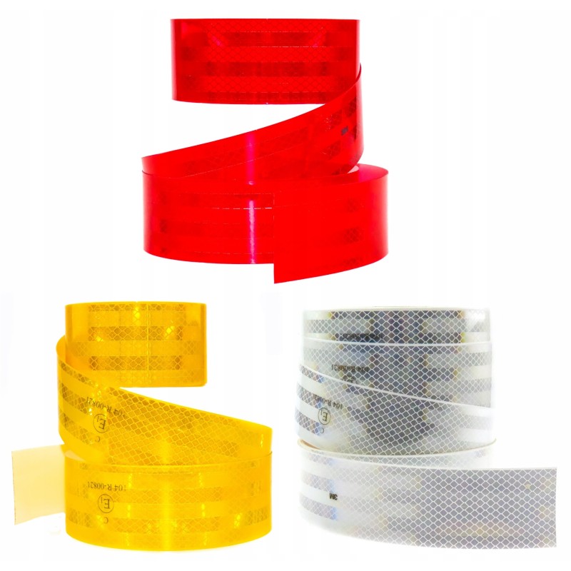 Reflective tape, contour, 3m, 3 colors, 1m, approved