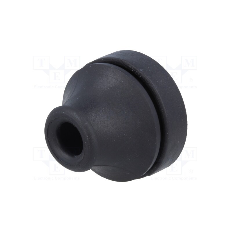 5 pcs x TRELLEBORG - 100188 - Grommet, Ømount.hole: 19mm, elastomer thermoplastic TPE, black