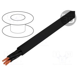 5 m x HELUKABEL - 11637 - Wire, OZ-500-BK, 5x0.75mm2, unshielded, 300V,500V, Cu, stranded