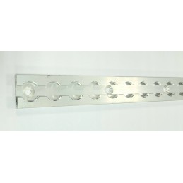 Rectangular aluminum airline cargo securing strip
