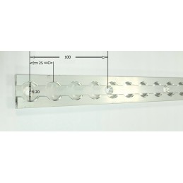 Rectangular aluminum airline cargo securing strip