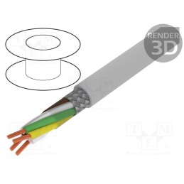 5 m x LAPP - 35830 - Wire, UNITRONIC® LiYCY (TP), 2x2x1mm2, PVC, grey, 500V, CPR: Eca