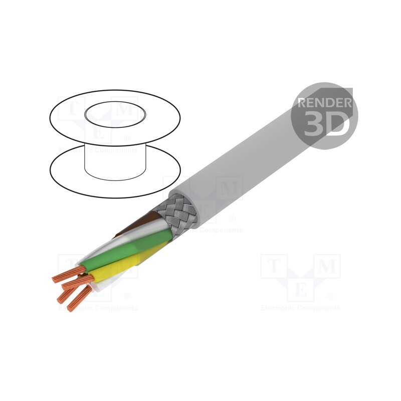 5 m x LAPP - 35830 - Wire, UNITRONIC® LiYCY (TP), 2x2x1mm2, PVC, grey, 500V, CPR: Eca