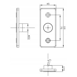 LED marker lamp, yellow tow truck trailer lamp