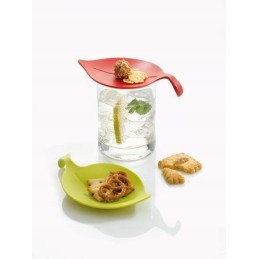 Leaf on snack saucers, 4 pcs