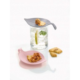 Leaf on snack saucers, 4 pcs