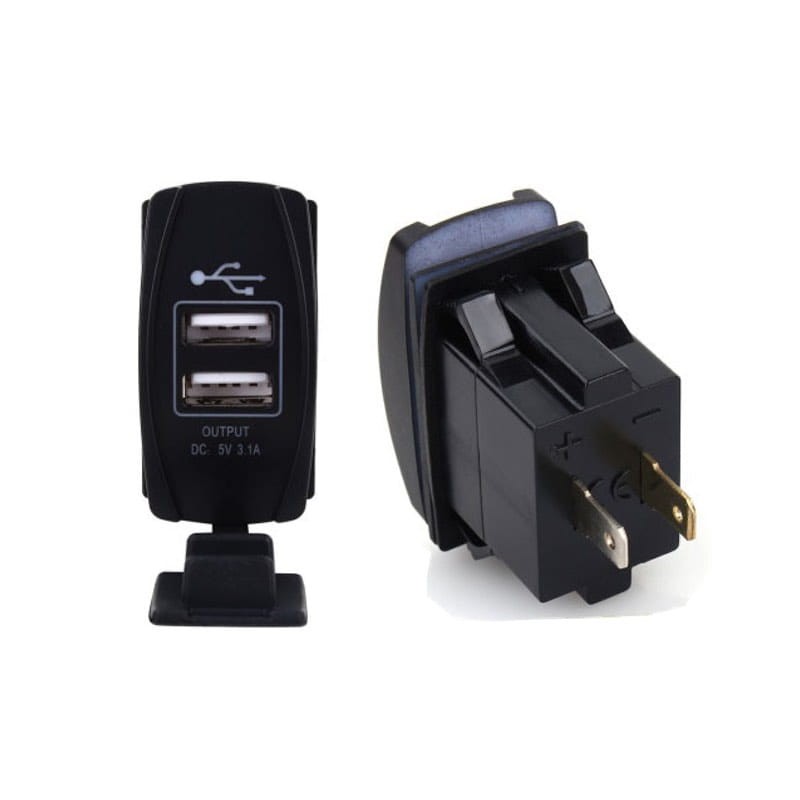 Built-in socket 2x USB 12 24v charger