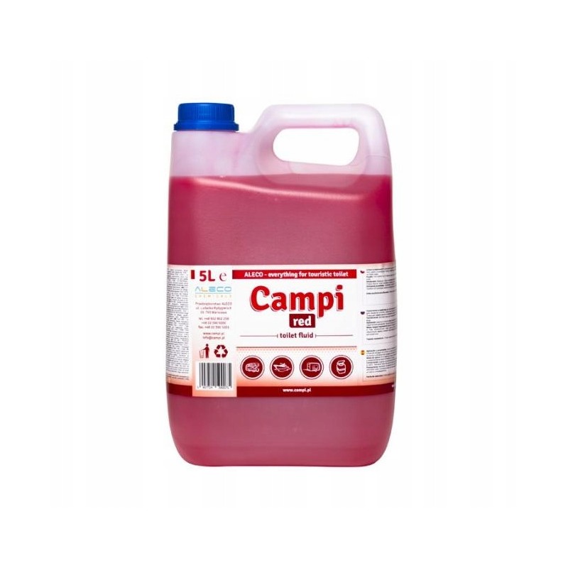 Fluid for tourist toilets for flushing red 5l