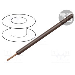5 m x STu00c4UBLI - 61.7607-27 - Wire, Silivolt®-1V, 1x1mm2, stranded, Cu, silicone, brown, 1.5kV
