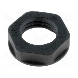 5 pcs x LAPP - 53119100 - Nut, M12, polyamide, UL94V-2, 17mm, black, -20÷100°C, Thread: metric