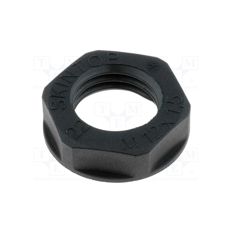 5 pcs x LAPP - 53119100 - Nut, M12, polyamide, UL94V-2, 17mm, black, -20÷100°C, Thread: metric