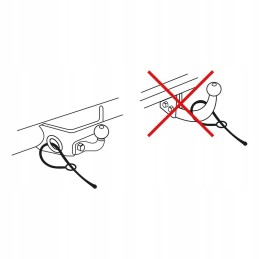 Trailer hitch brake securing cable